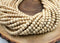 White Wood Beads, 6mm, Round
